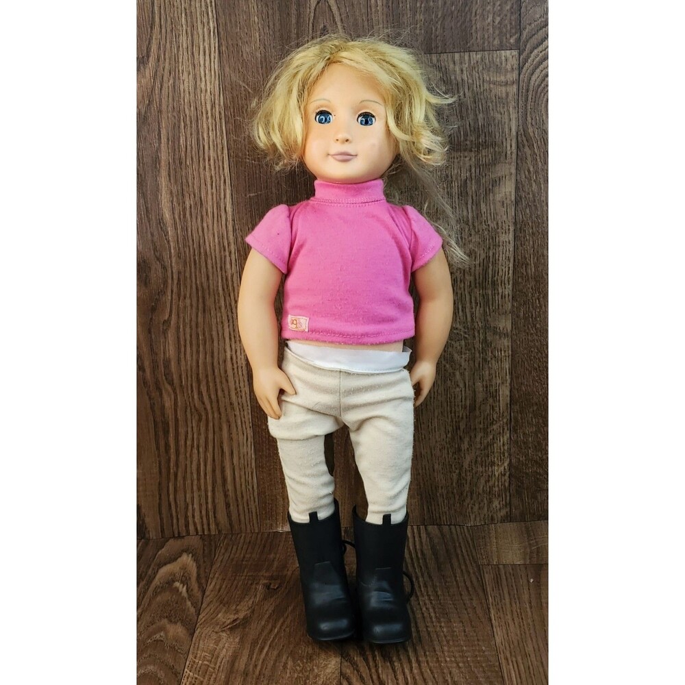 Our Generation Lily Anna 18" Equestrian Doll Braided Blonde Hair Blue Eyes